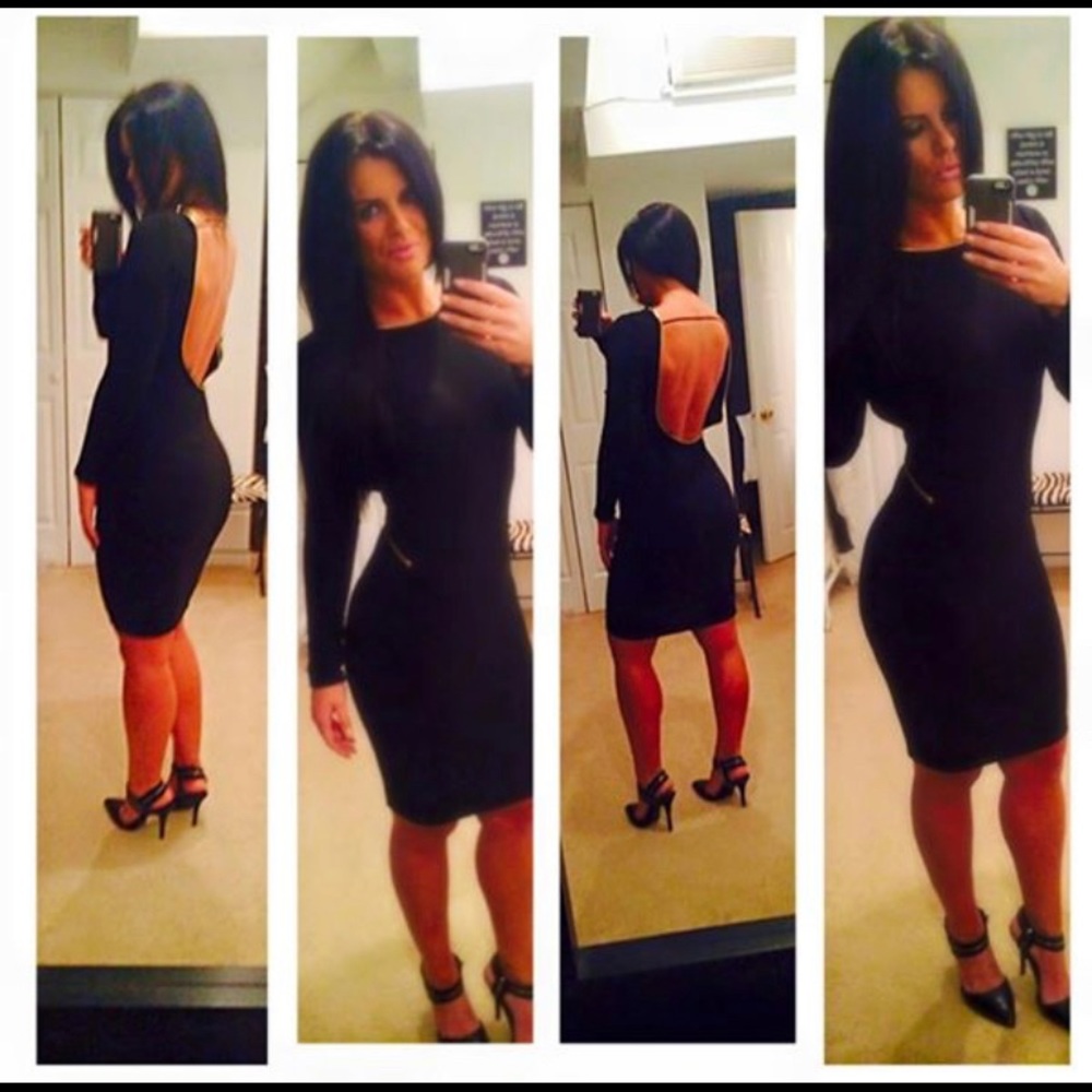 Black fitted dress